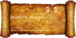 Hudák Urzula névjegykártya